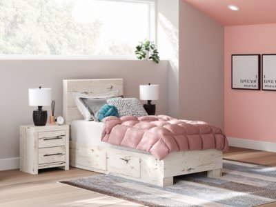 Lawroy Twin Panel Bed with Storage and Nightstand - Image 17