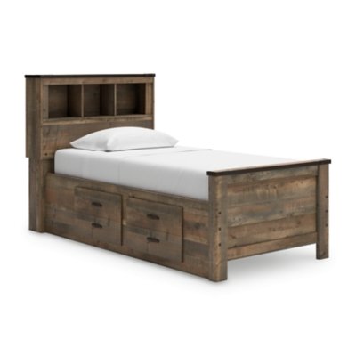 Trinell Twin Bookcase Storage Bed, Dresser and Mirror - Image 3