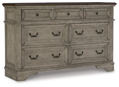 Lodenbay Queen Upholstered Panel Bed, Dresser and Nightstand - Image 3