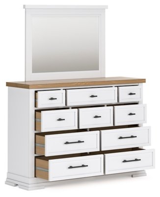 Ashbryn Queen Panel Storage Bed, Dresser, Mirror and 2 Nightstands - Image 4