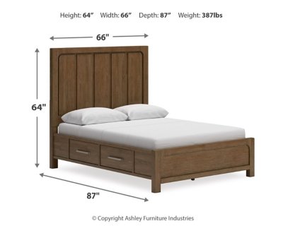 Cabalynn Queen Panel Bed with Storage, Dresser and Mirror - Image 17