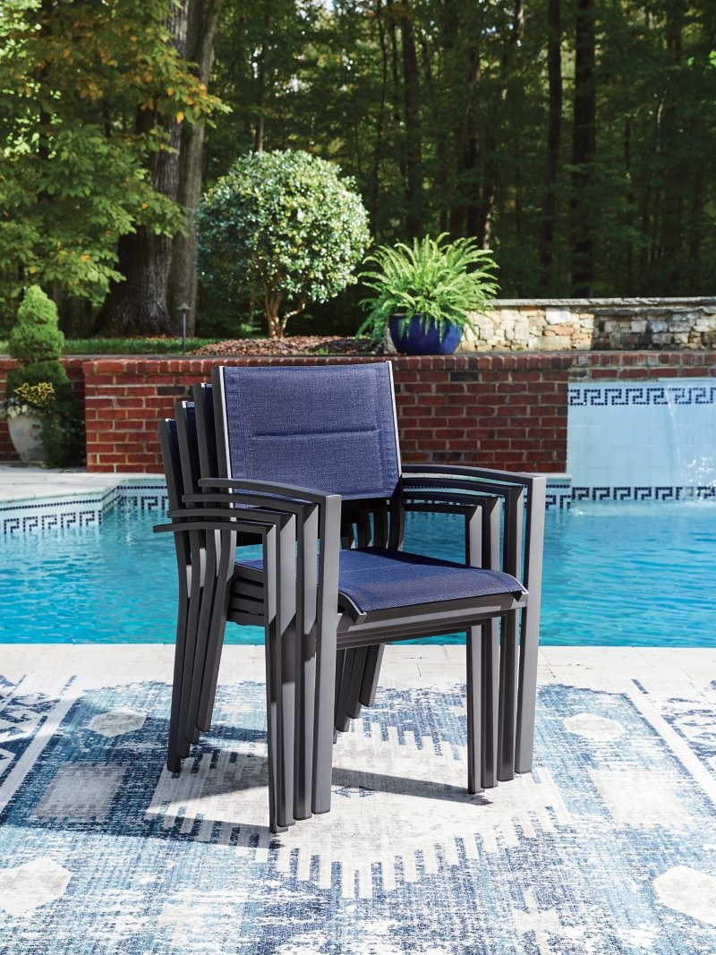 Point Bonita Outdoor Sling Arm Chair (Set of 4) - Image 6