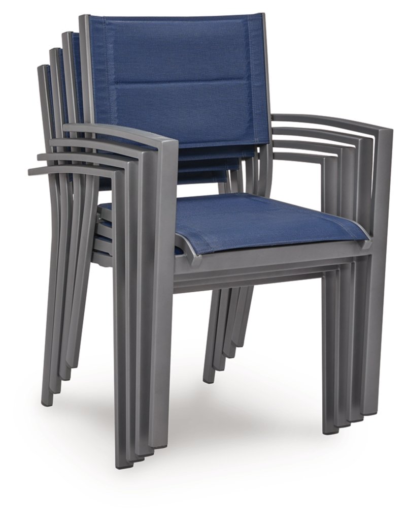 Point Bonita Outdoor Sling Arm Chair (Set of 4) - Image 4