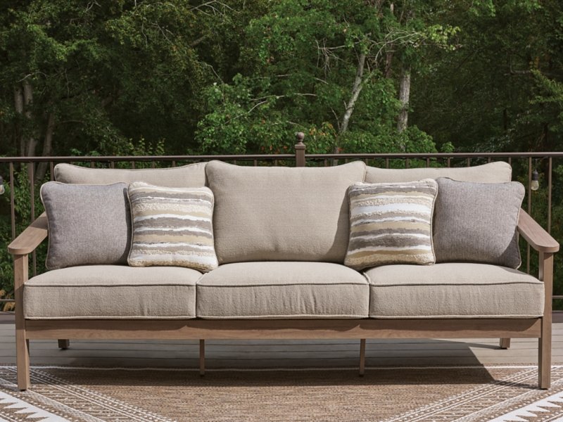 Francis Beach Outdoor Sofa with Cushion - Image 3