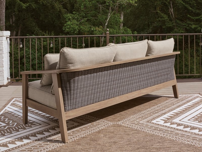 Francis Beach Outdoor Sofa with Cushion - Image 6