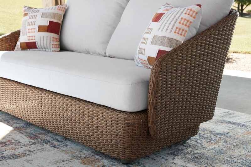 Cardiff Beach Outdoor Loveseat/2 Swivel Chairs (Set of 3) - Image 7