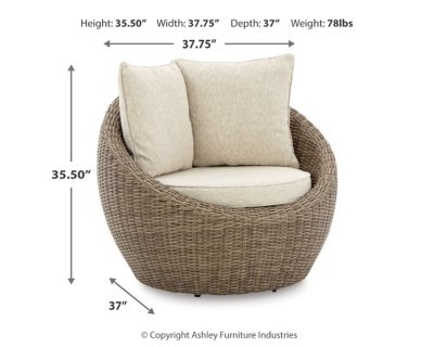 Danson 2 Swivel Lounge Chairs and End Table - Image 9