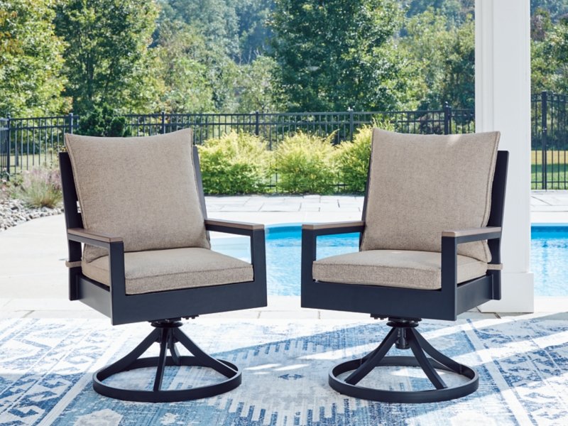 Mabry Shores Outdoor Swivel Chair with Cushion (Set of 2) - Image 3