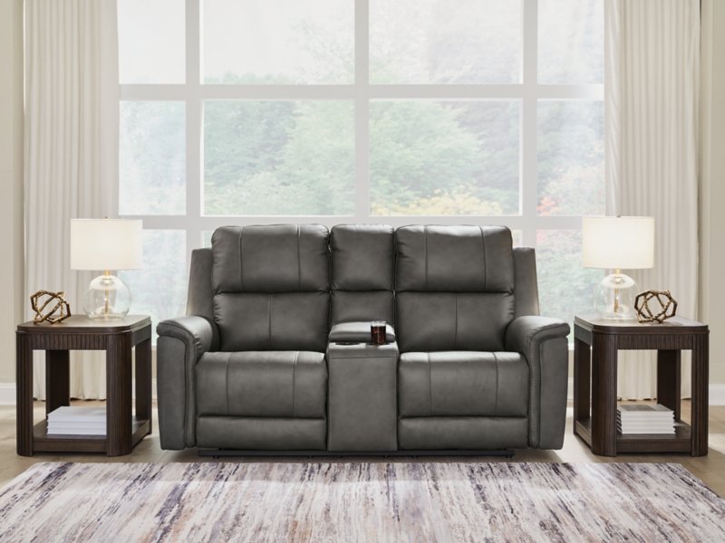 Burnley Power Reclining Loveseat with Console - Image 3