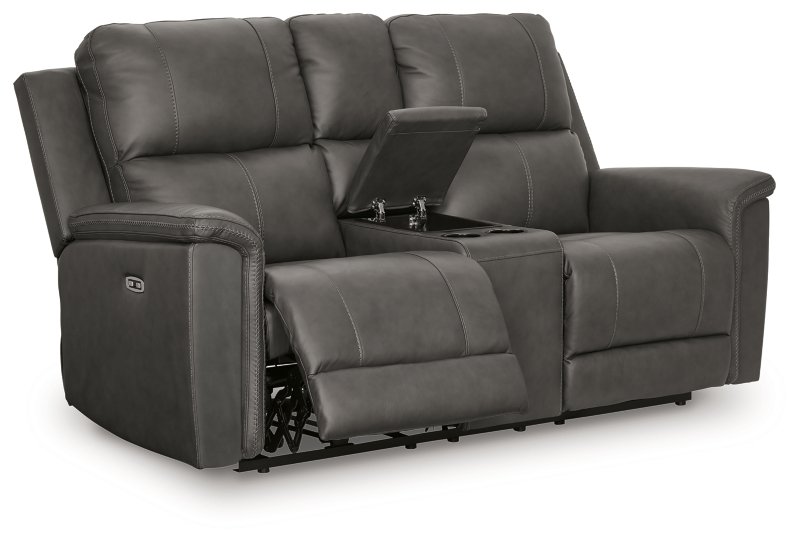 Burnley Power Reclining Loveseat with Console - Image 4