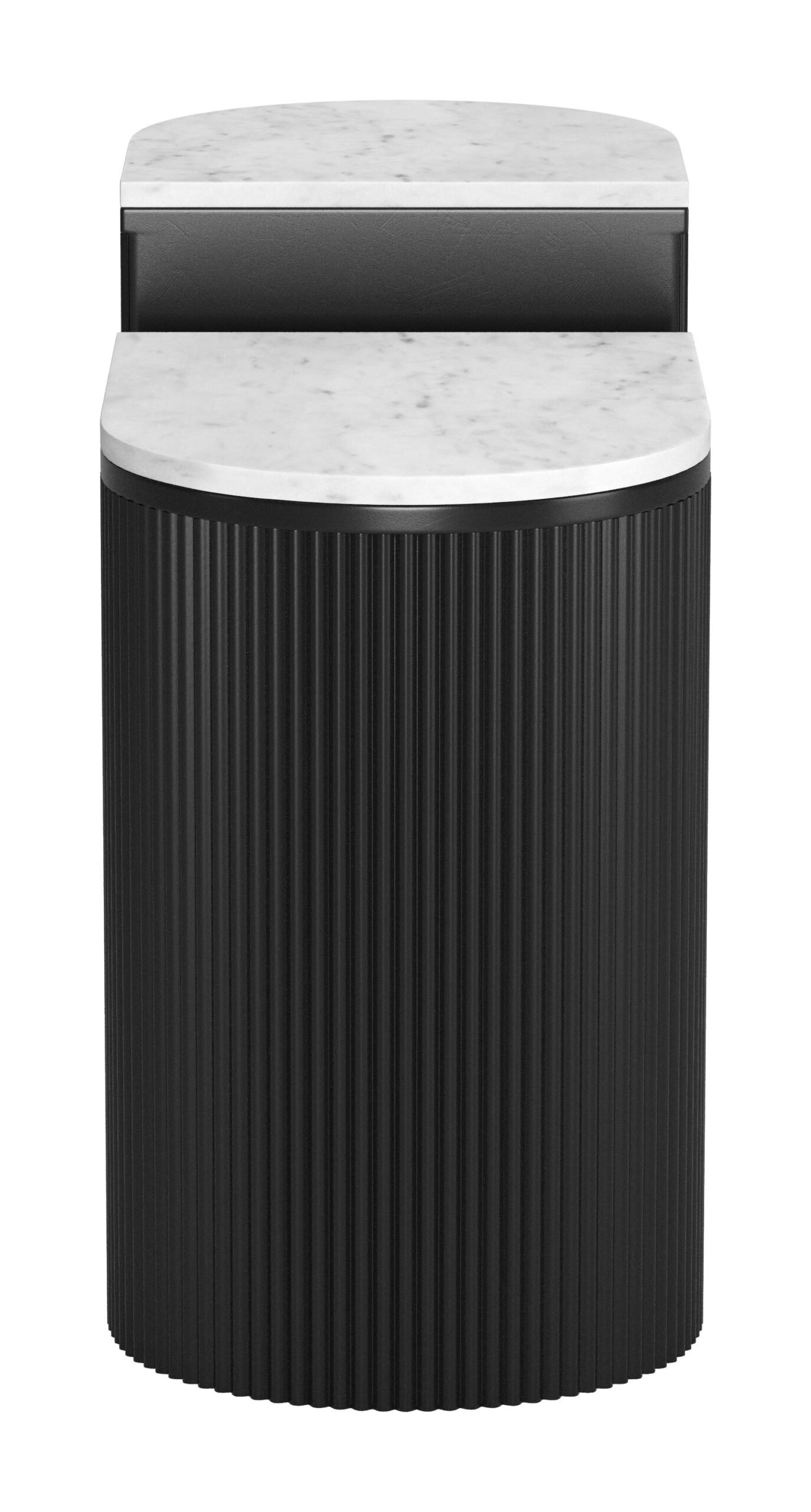 Ormara Side Table Set (2-Piece) White & Black - Image 2