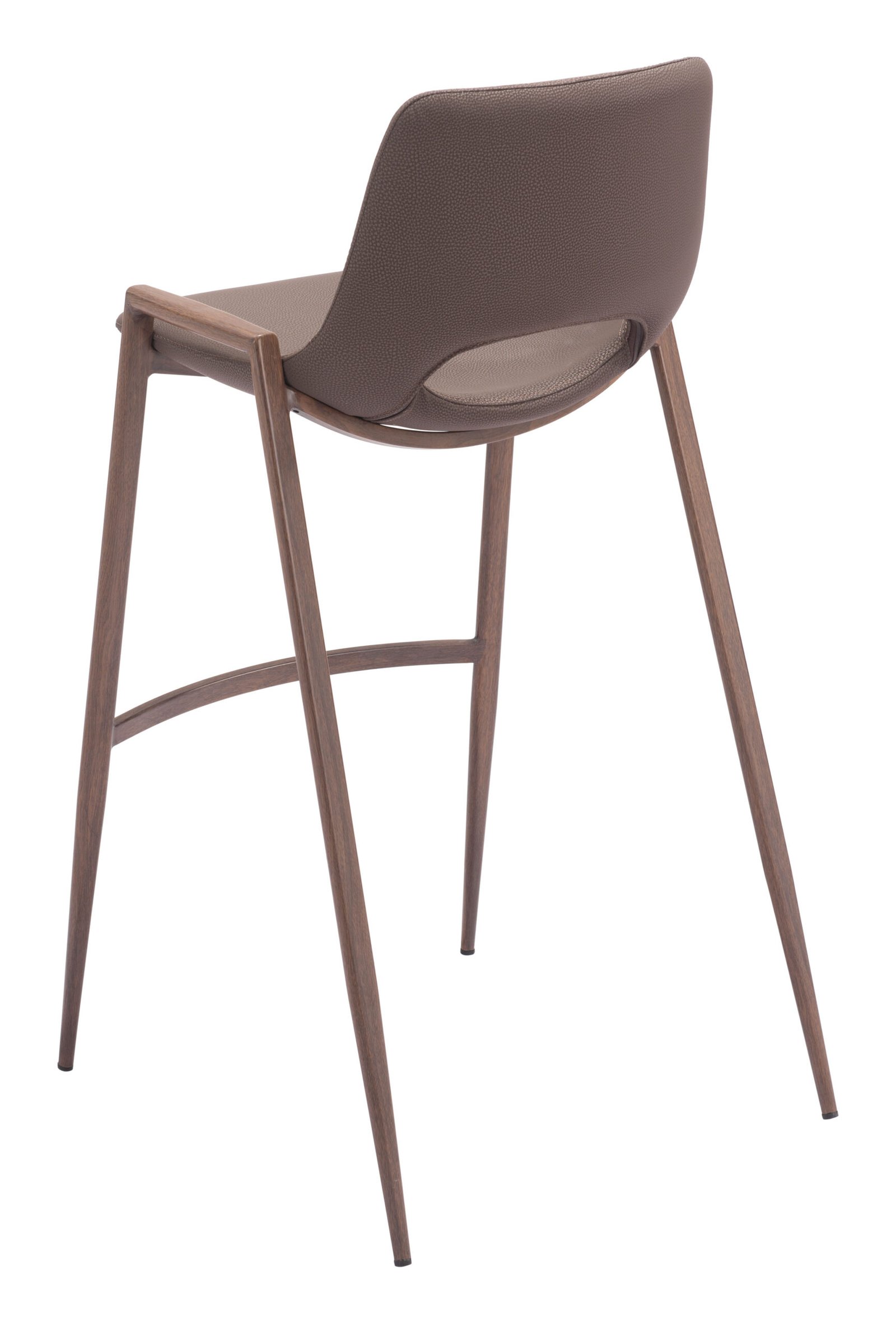 Desi Barstool (Set of 2) Brown & Walnut - Image 7