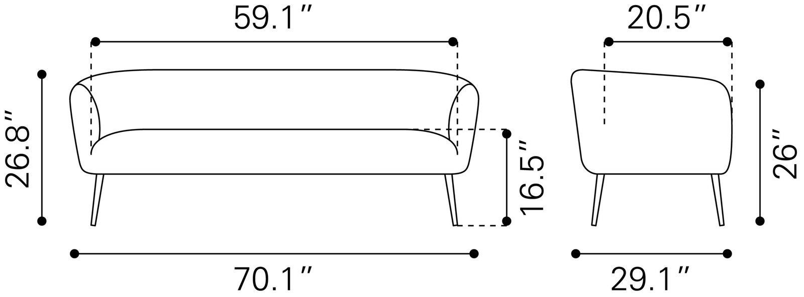 Deco Sofa Beige - Image 10