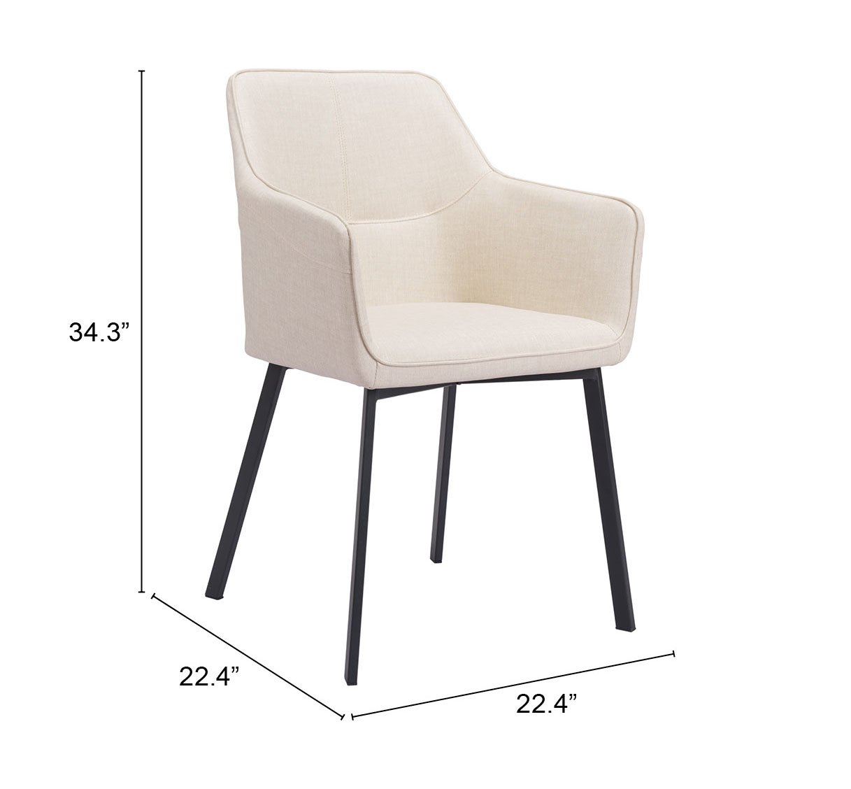 Adage Dining Chair (Set of 2) Beige - Image 12