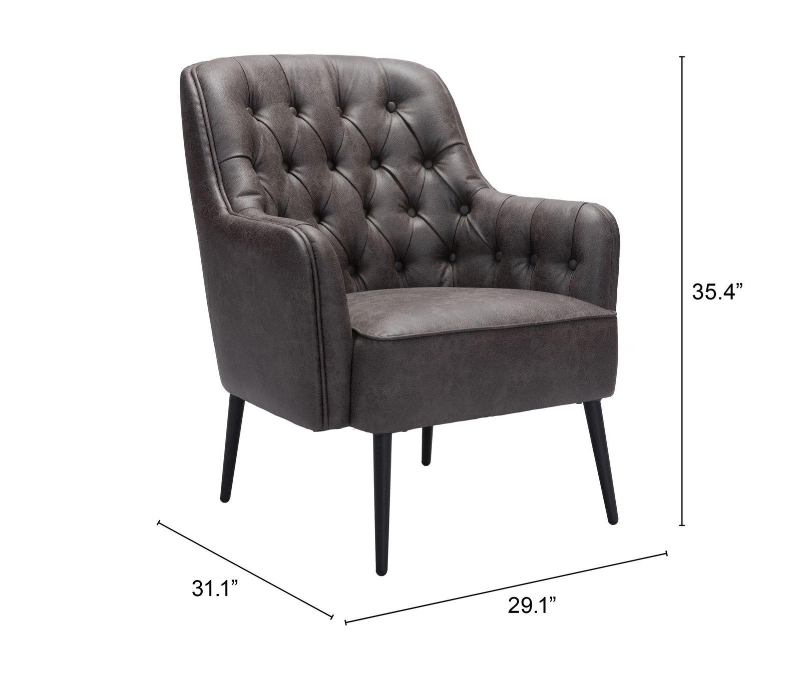 Tasmania Accent Chair Vintage Black - Image 12