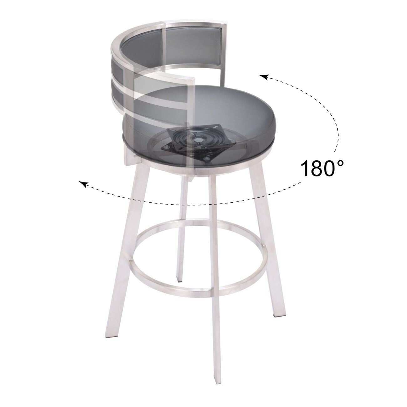 Gimsby Swivel Barstool Black - Image 9