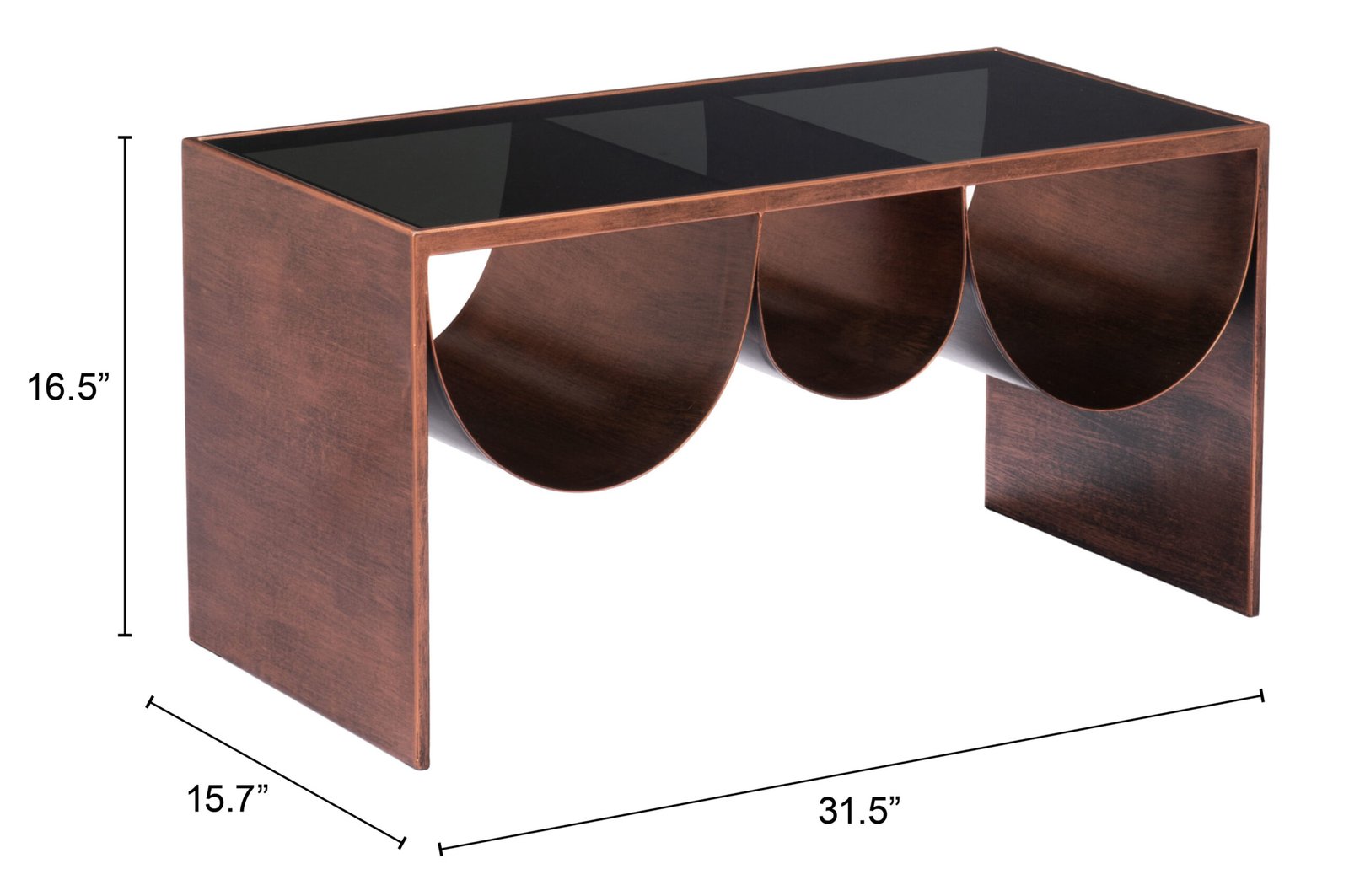 Aveiro Coffee Table Copper & Black - Image 6