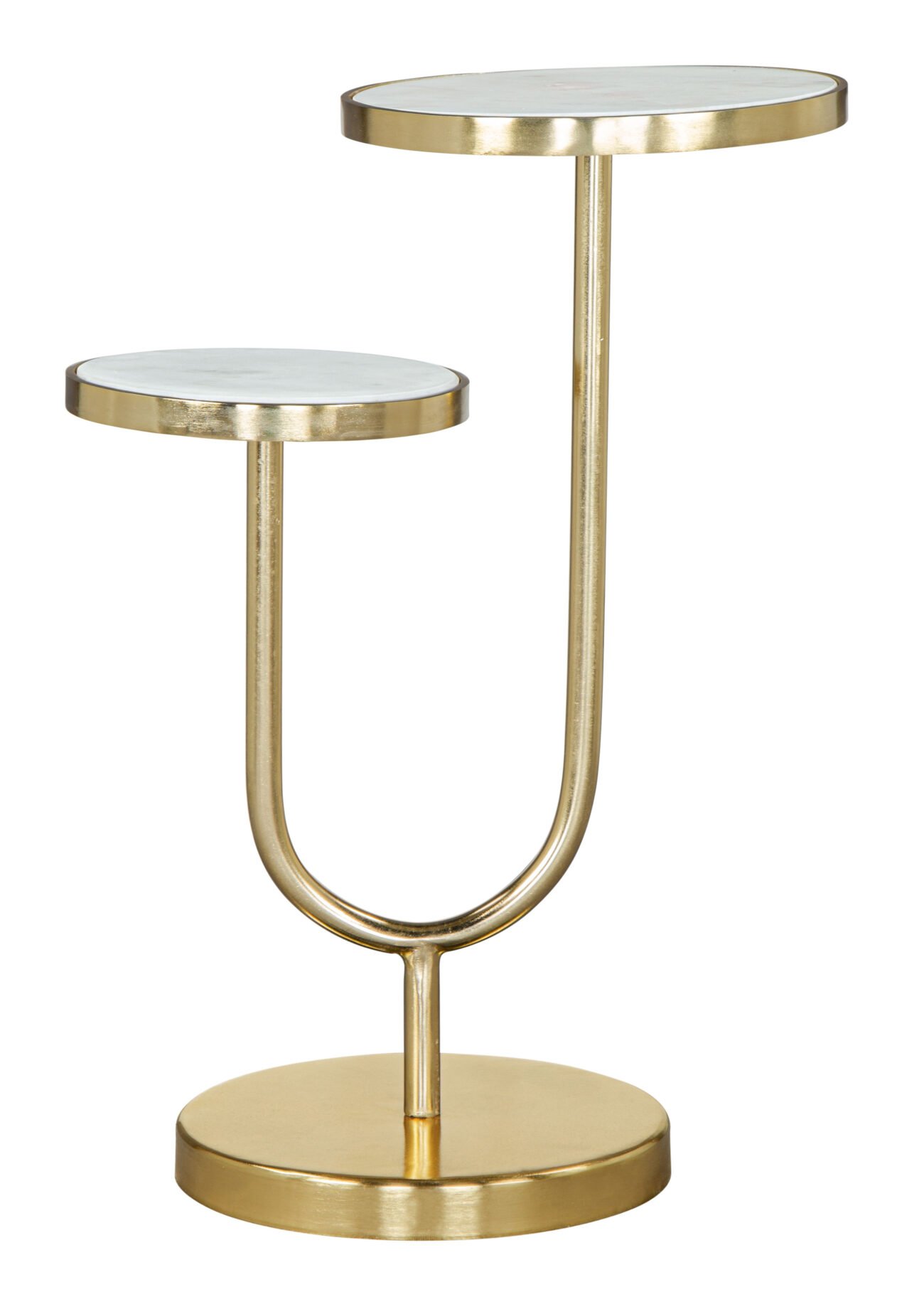Marc Side Table White & Gold - Image 3