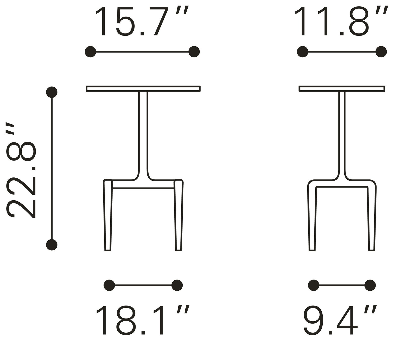 Clement Side Table White & Gold - Image 12