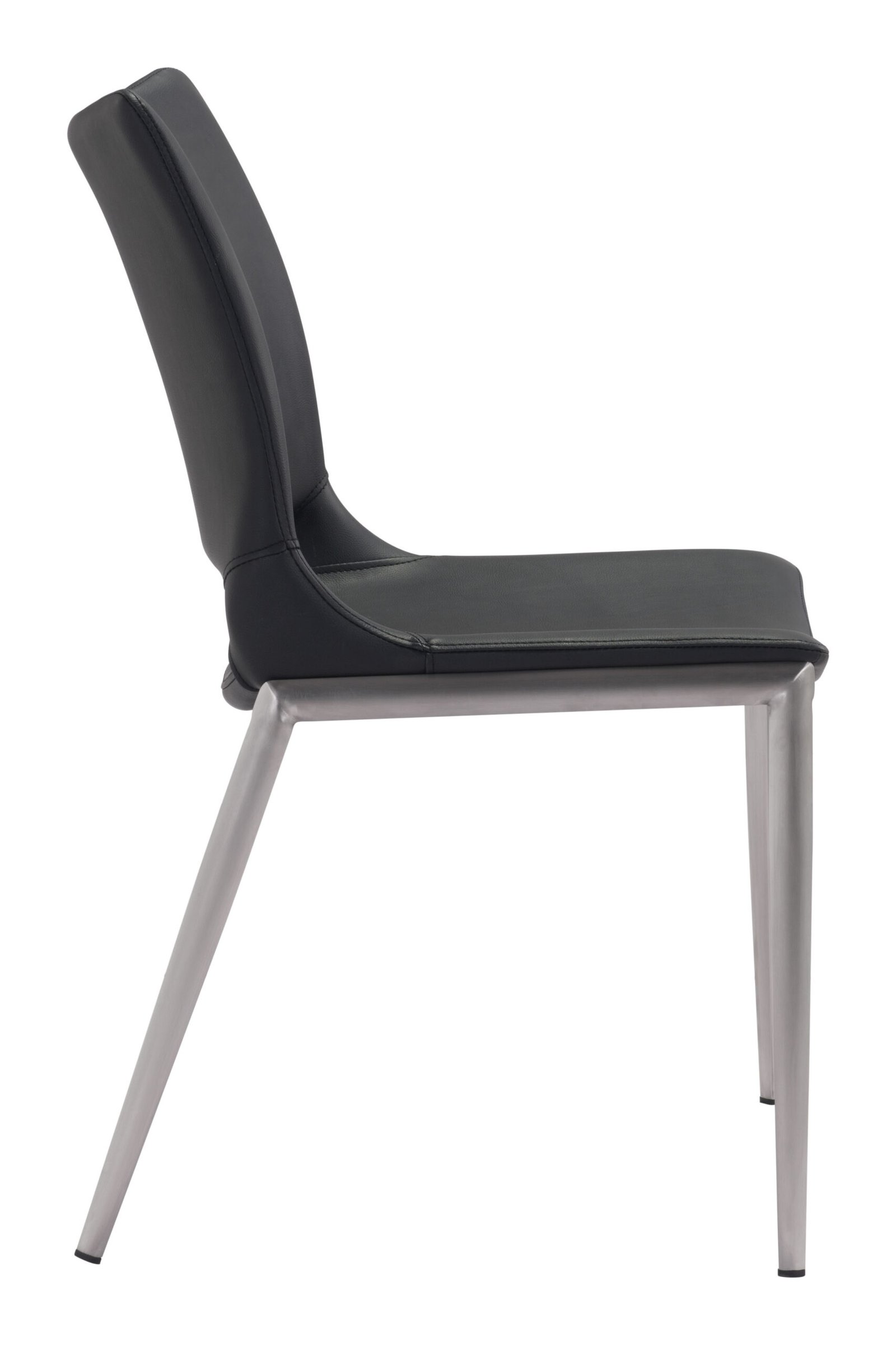 Ace Dining Chair (Set of 2) Black & Silver - Image 5