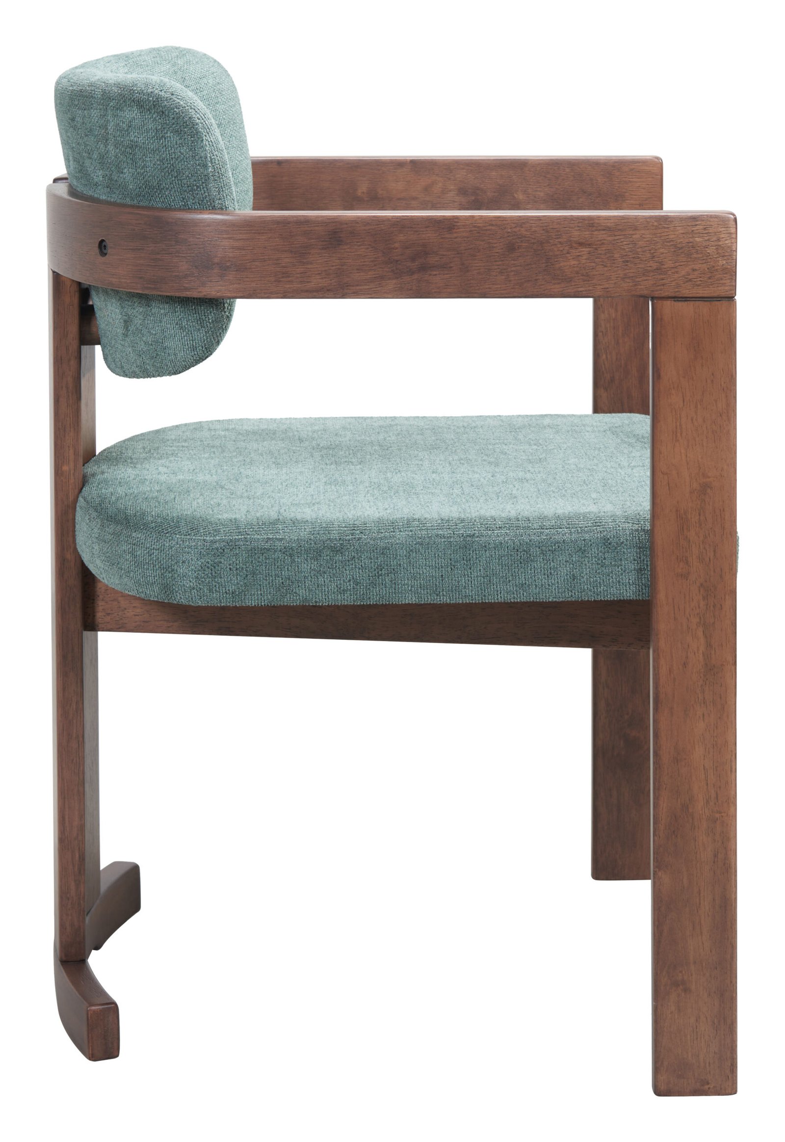 Poly Dining Chair Moss Gray & Walnut - Image 2