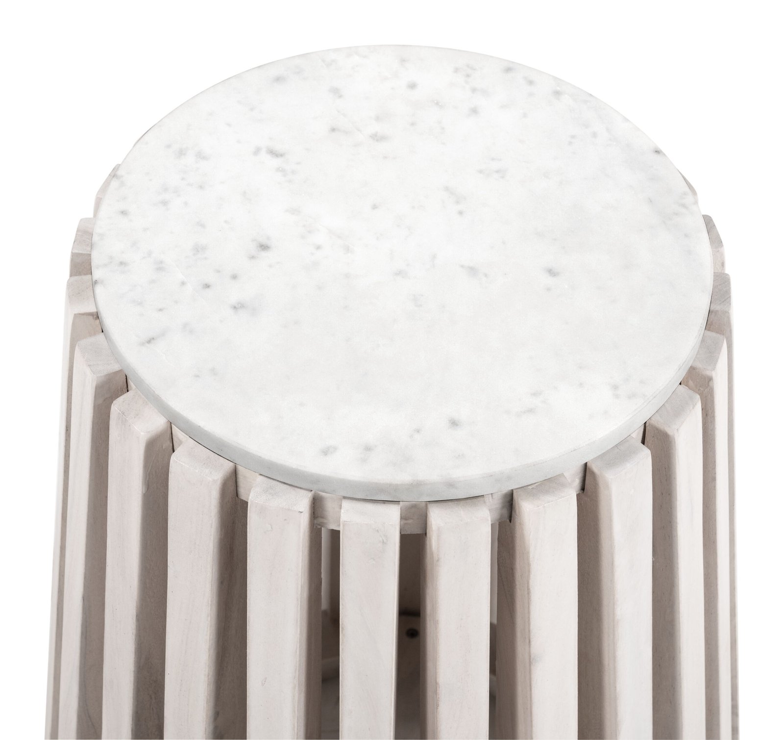 Cyprus Side Table White & Whitewashed - Image 4