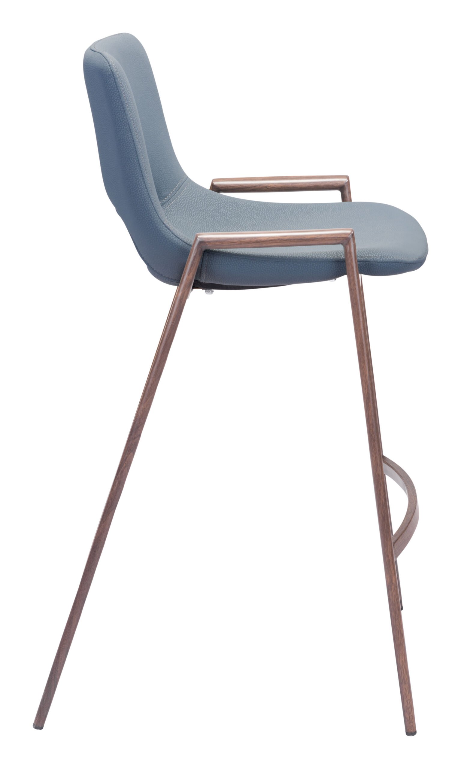 Desi Counter Stool (Set of 2) Azure Gray & Walnut - Image 4