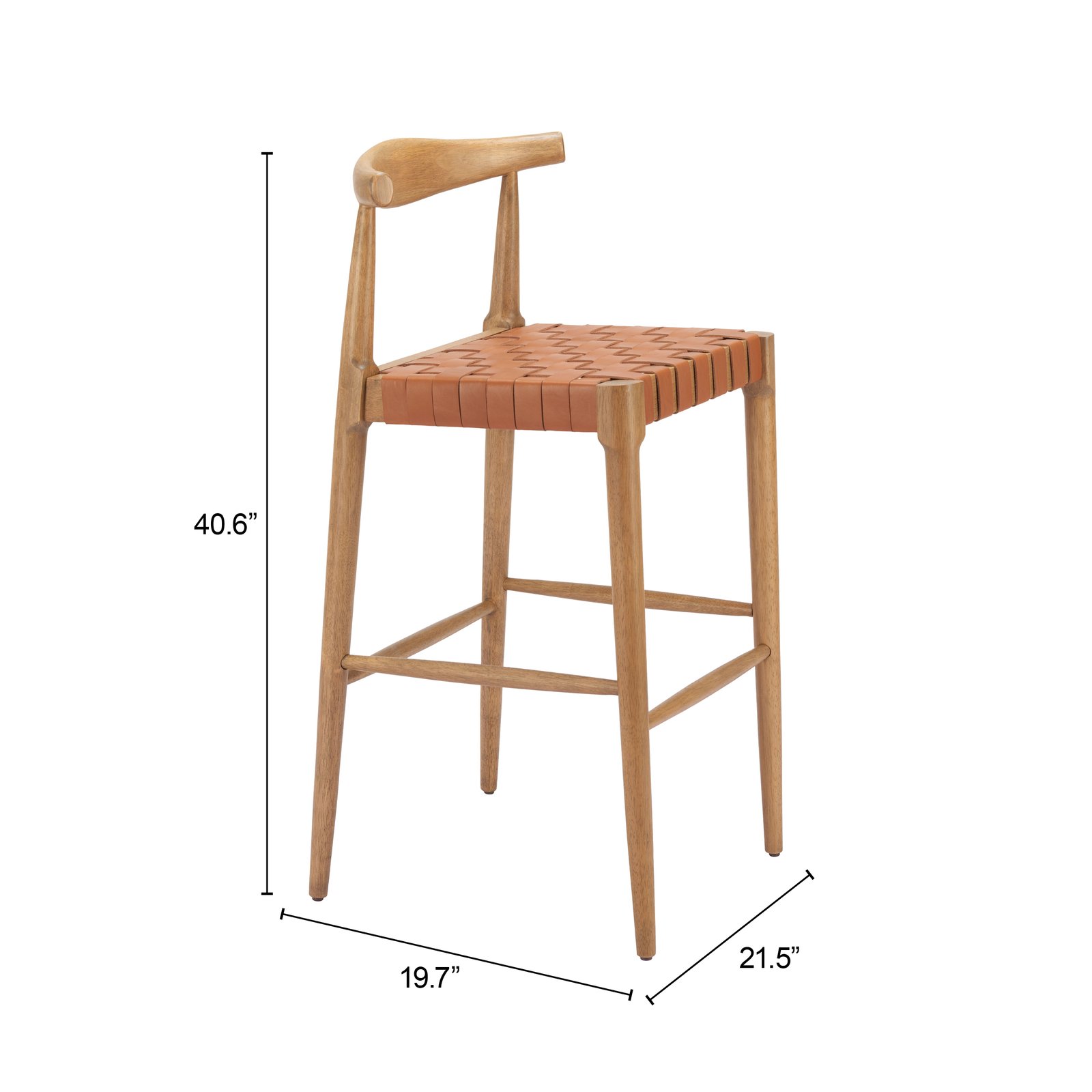 Bandani Barstool (Set of 2) Tan - Image 8
