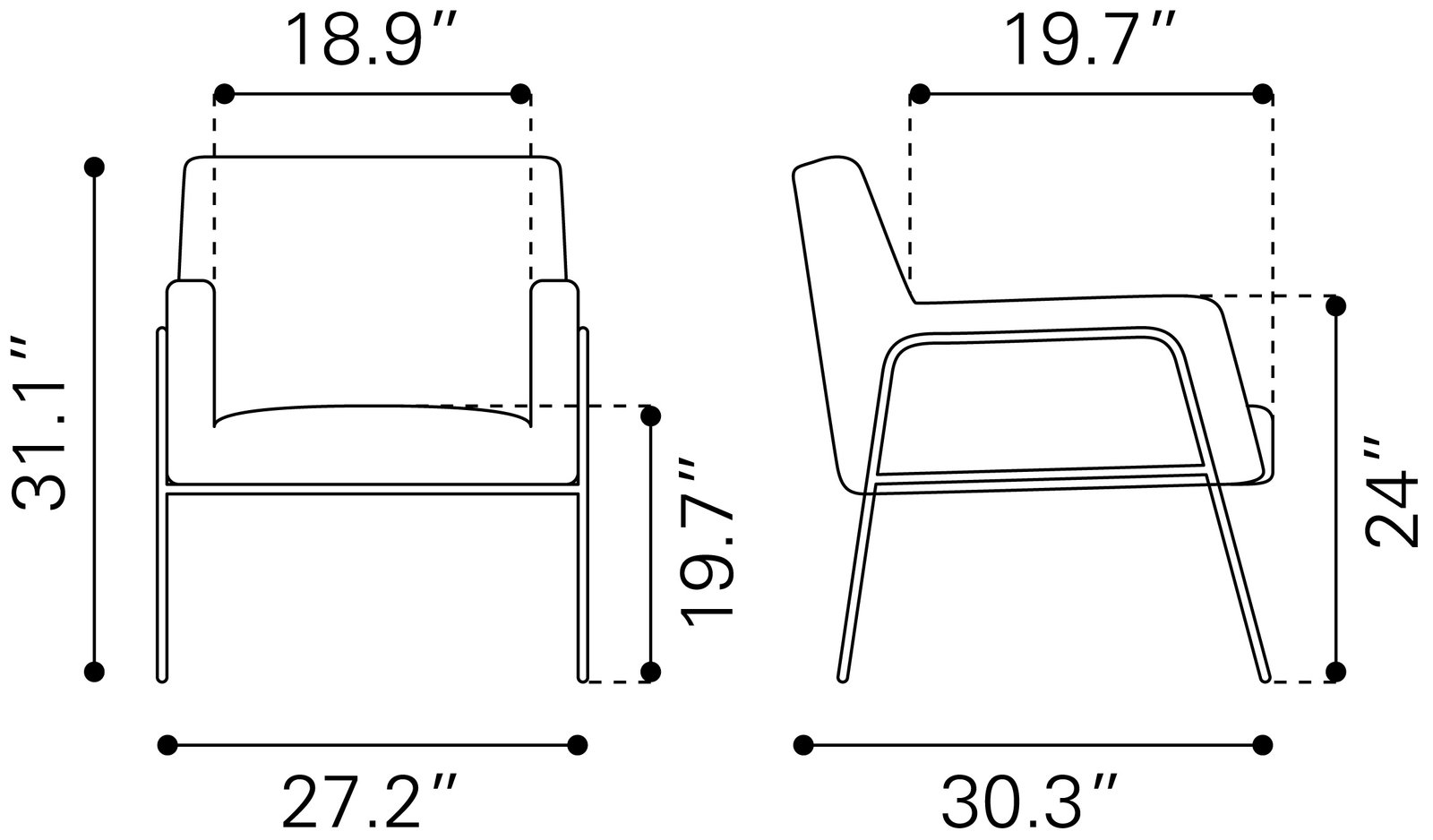 Charleston Accent Chair Gray - Image 9