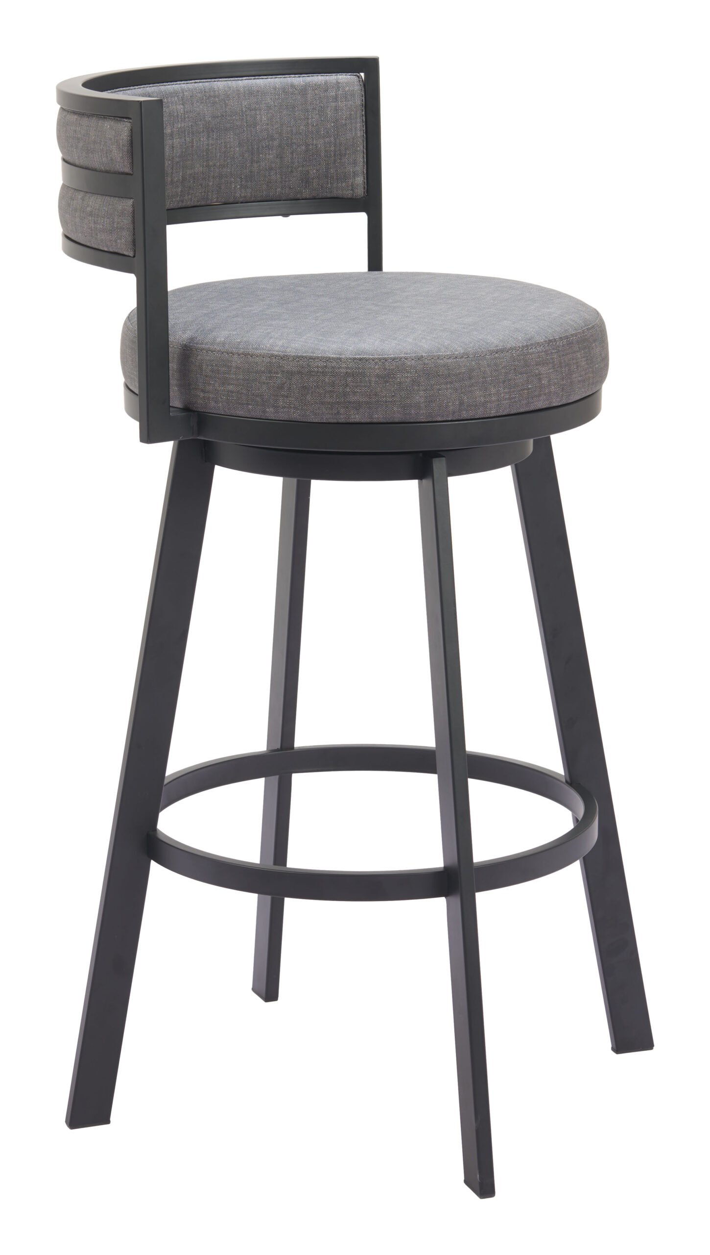 Gimsby Swivel Barstool Gray - Image 3
