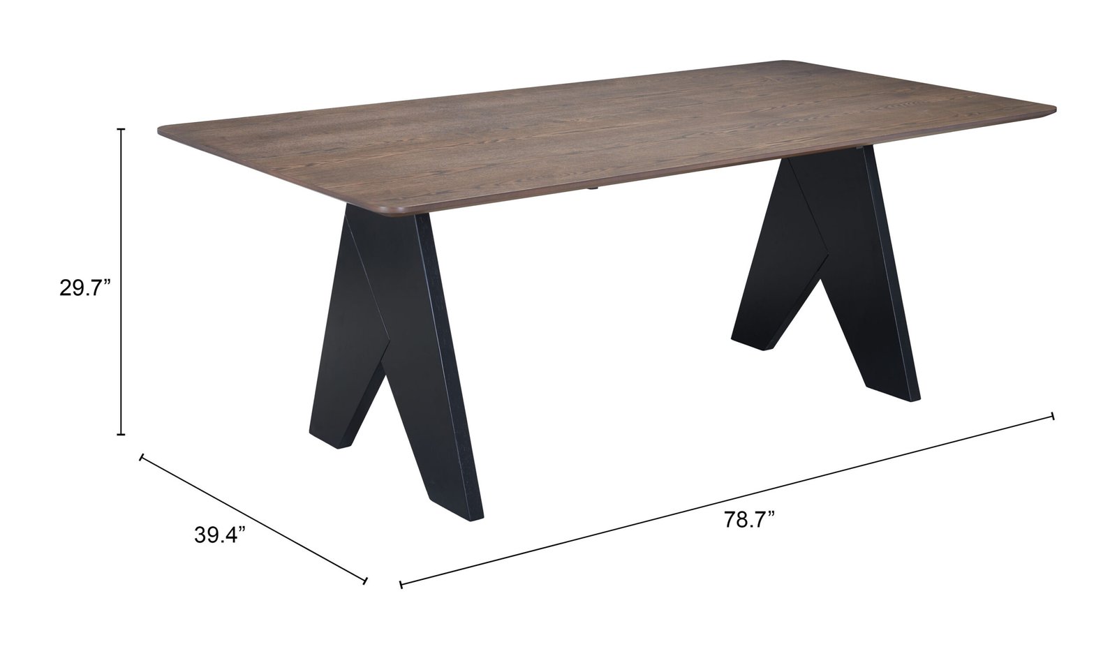 Lisse Rectangular Dining Table Espresso - Image 7