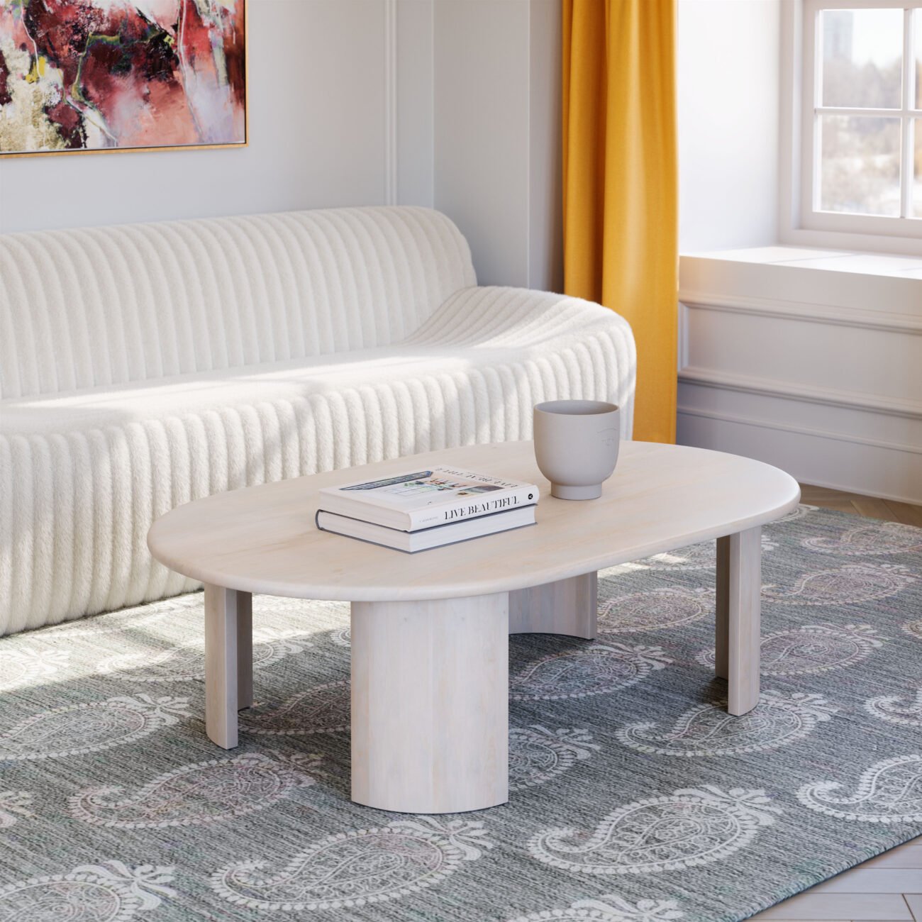 Risan Coffee Table Whitewashed
