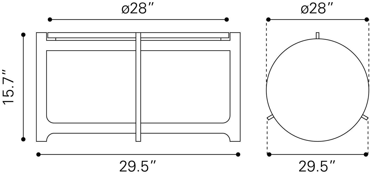 Barmas Coffee Table White & Silver - Image 8