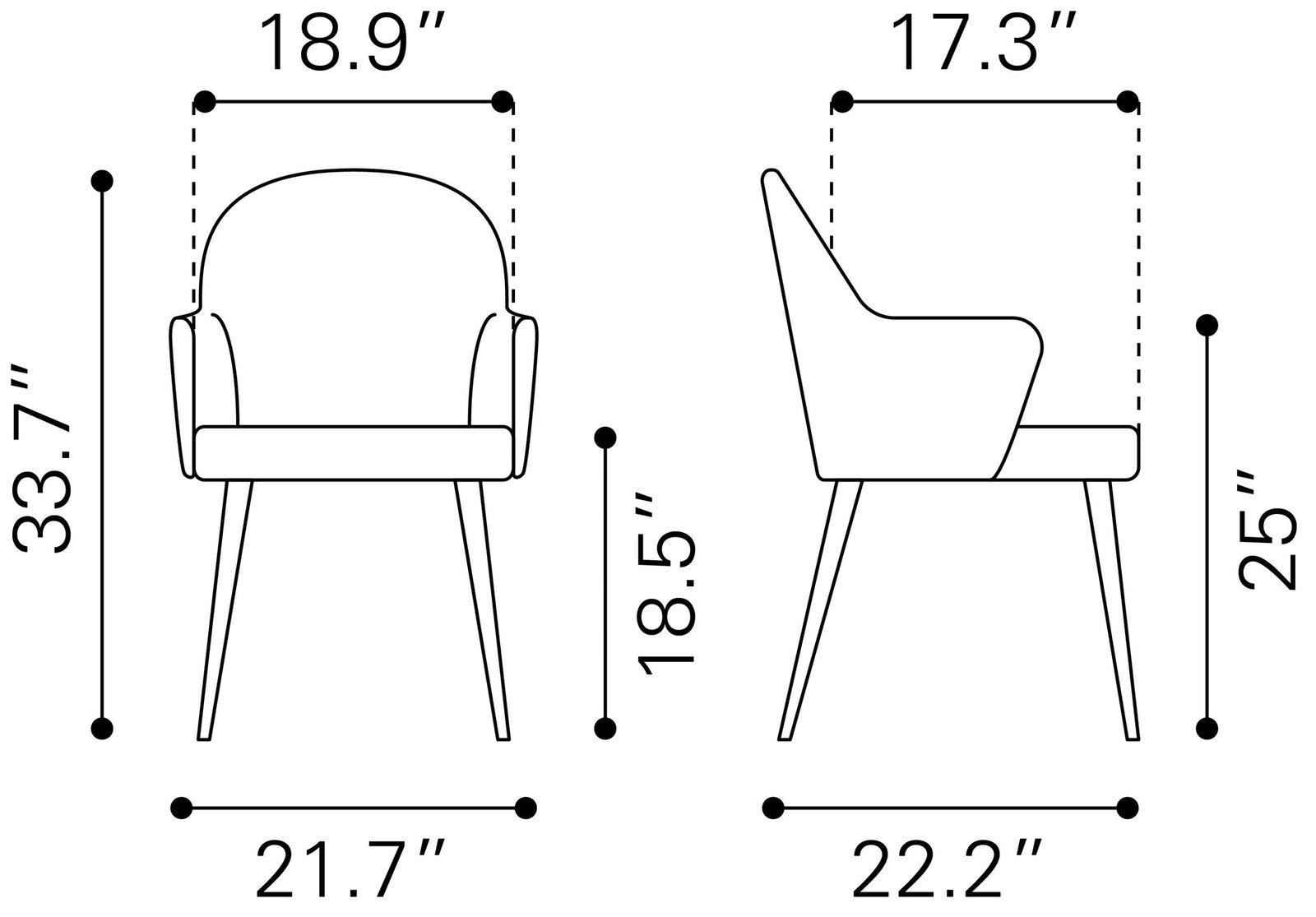 Silloth Dining Chair Gray - Image 8
