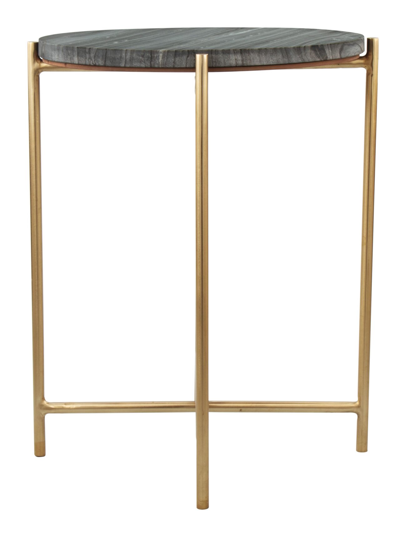 David Side Table Gray & Gold - Image 3