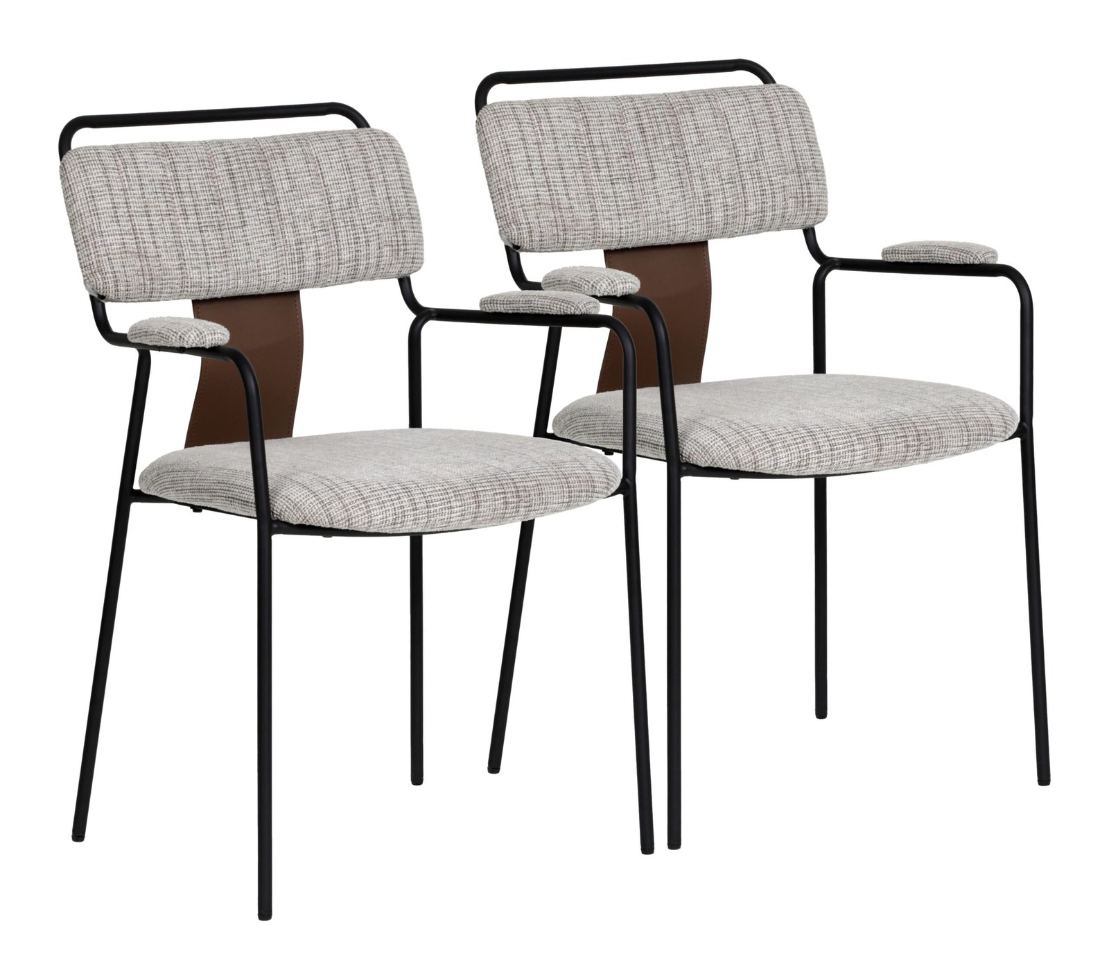 Couva Dining Chair (Set of 2) Gray Tweed - Image 10