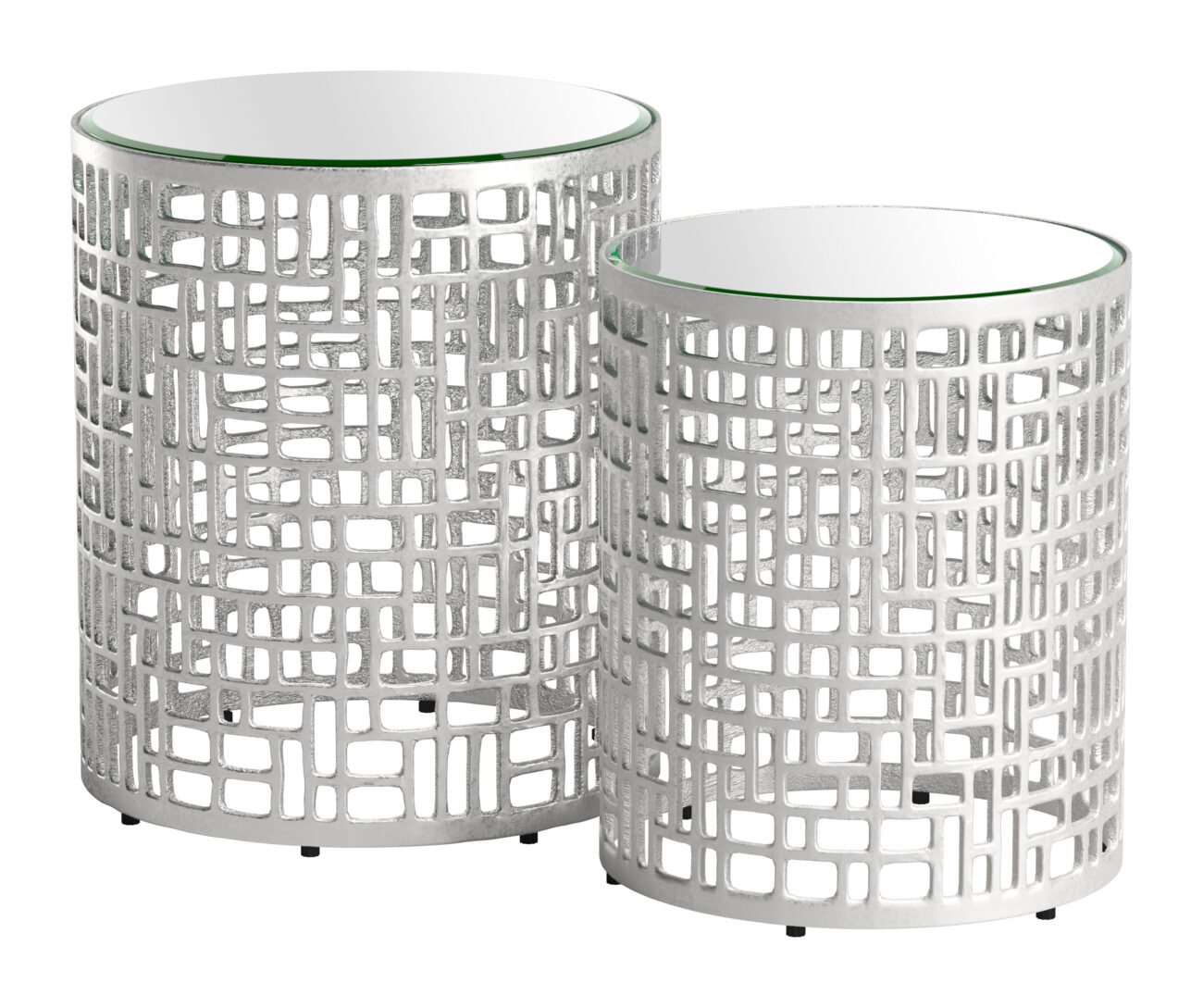 Reden Side Table Set (2-Piece) Silver - Image 2