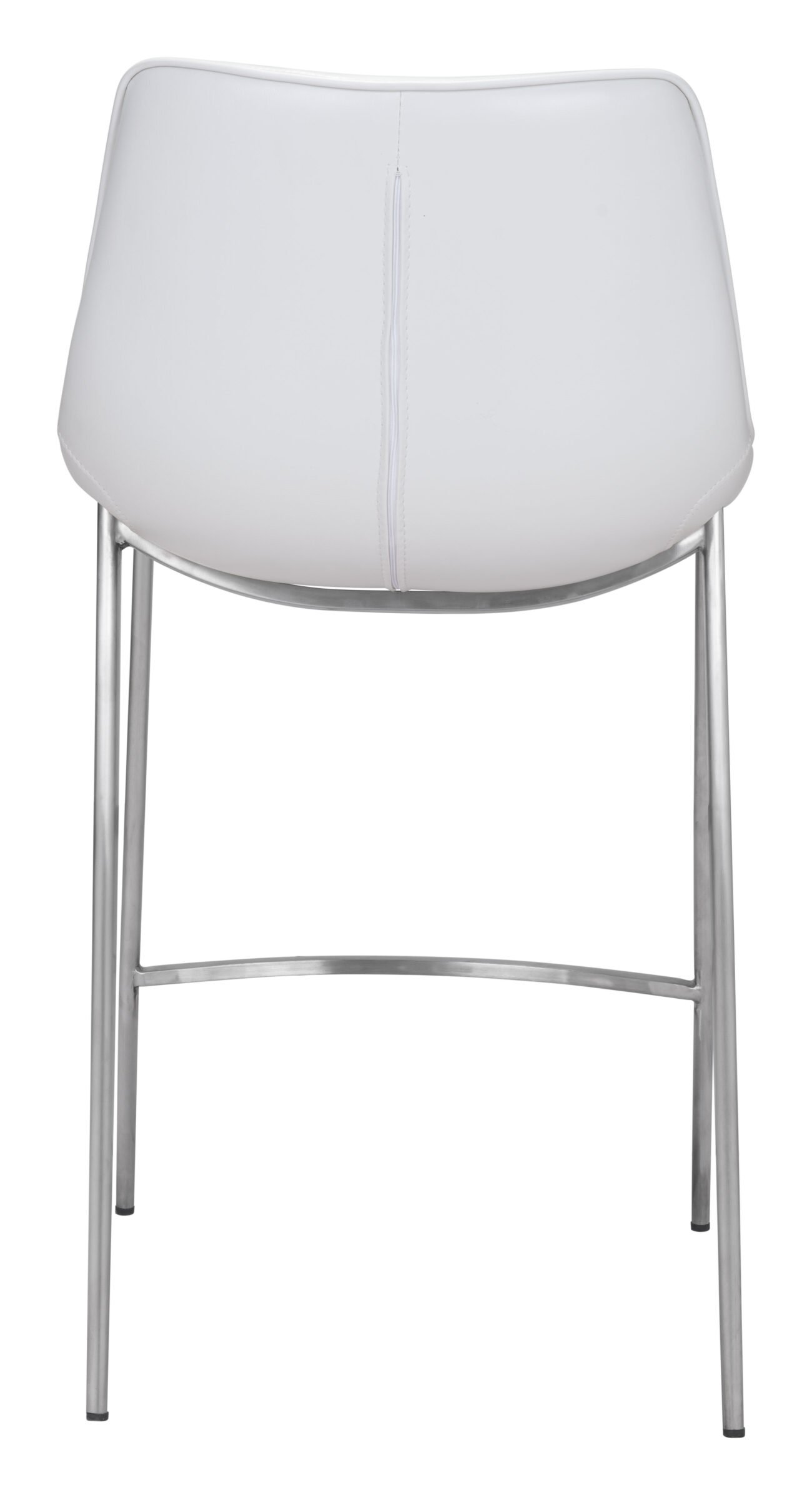 Magnus Counter Stool (Set of 2) White & Silver - Image 5