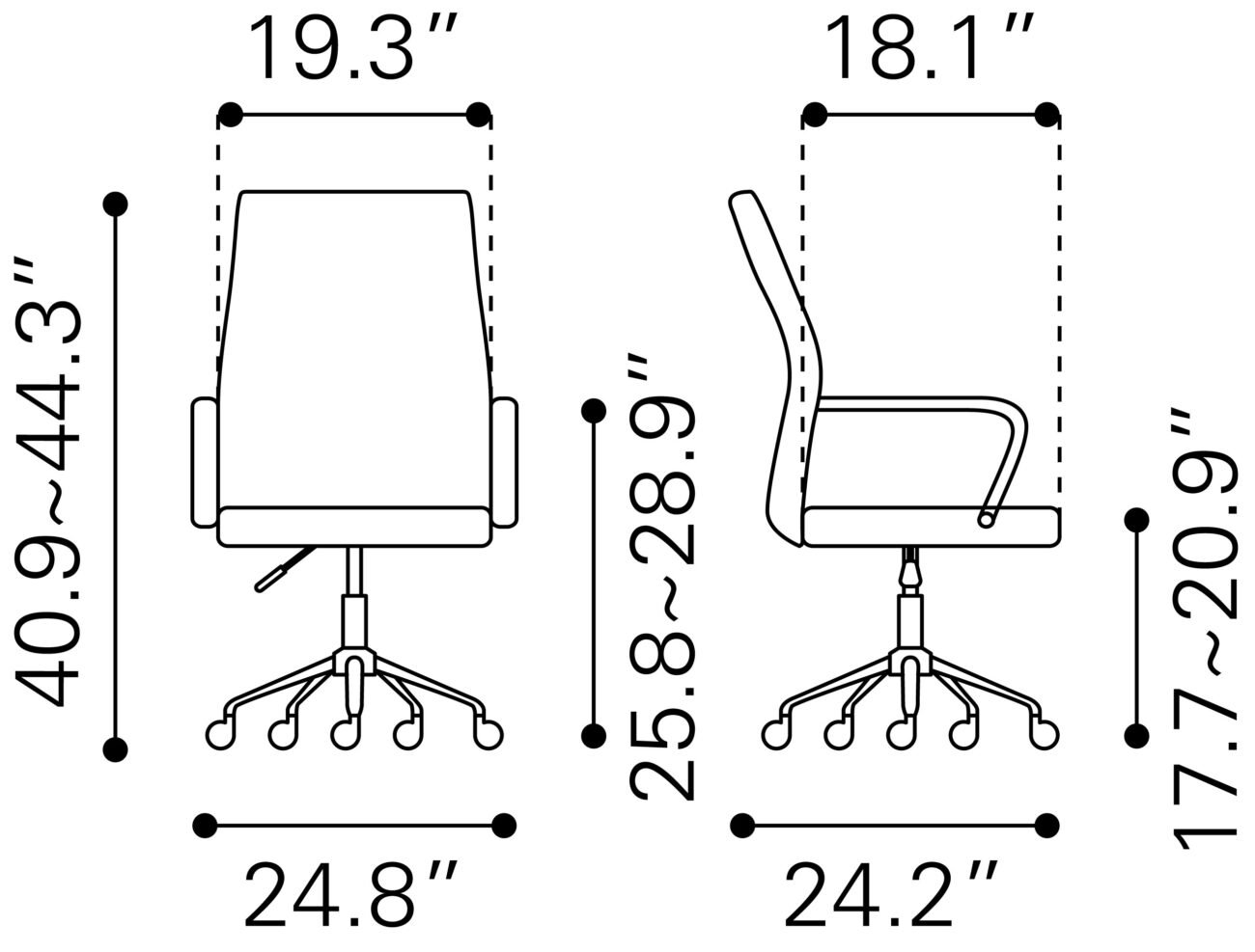 Primero Office Chair White - Image 9