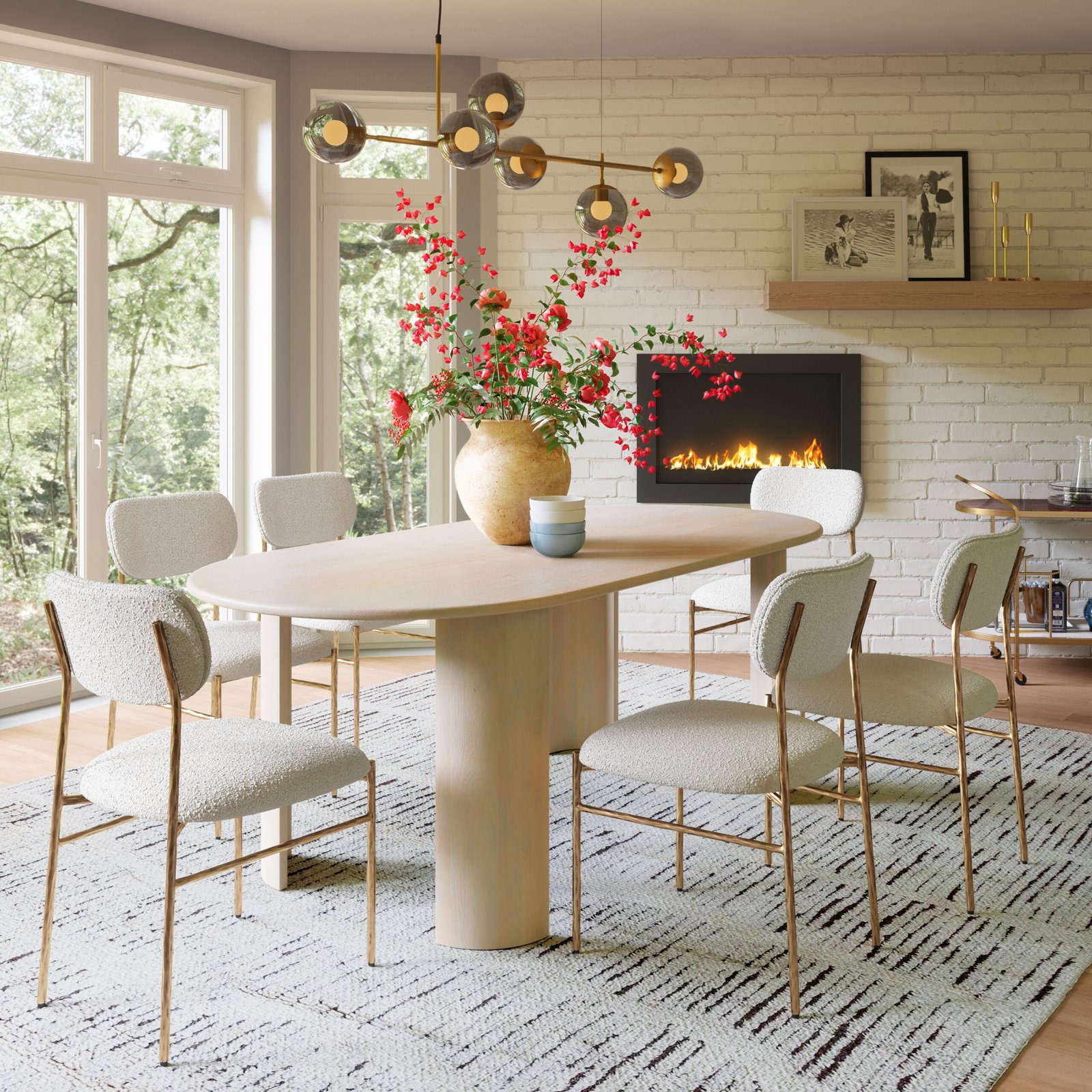 Sydhavnen Dining Chair Cream & Gold - Image 2