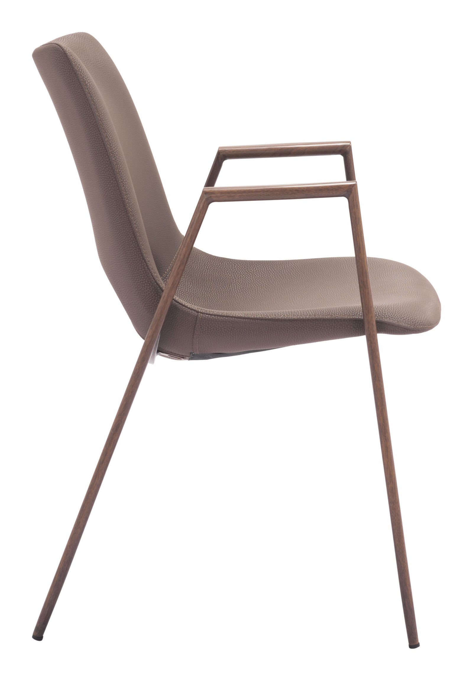 Desi Dining Chair (Set of 2) Brown & Walnut - Image 3