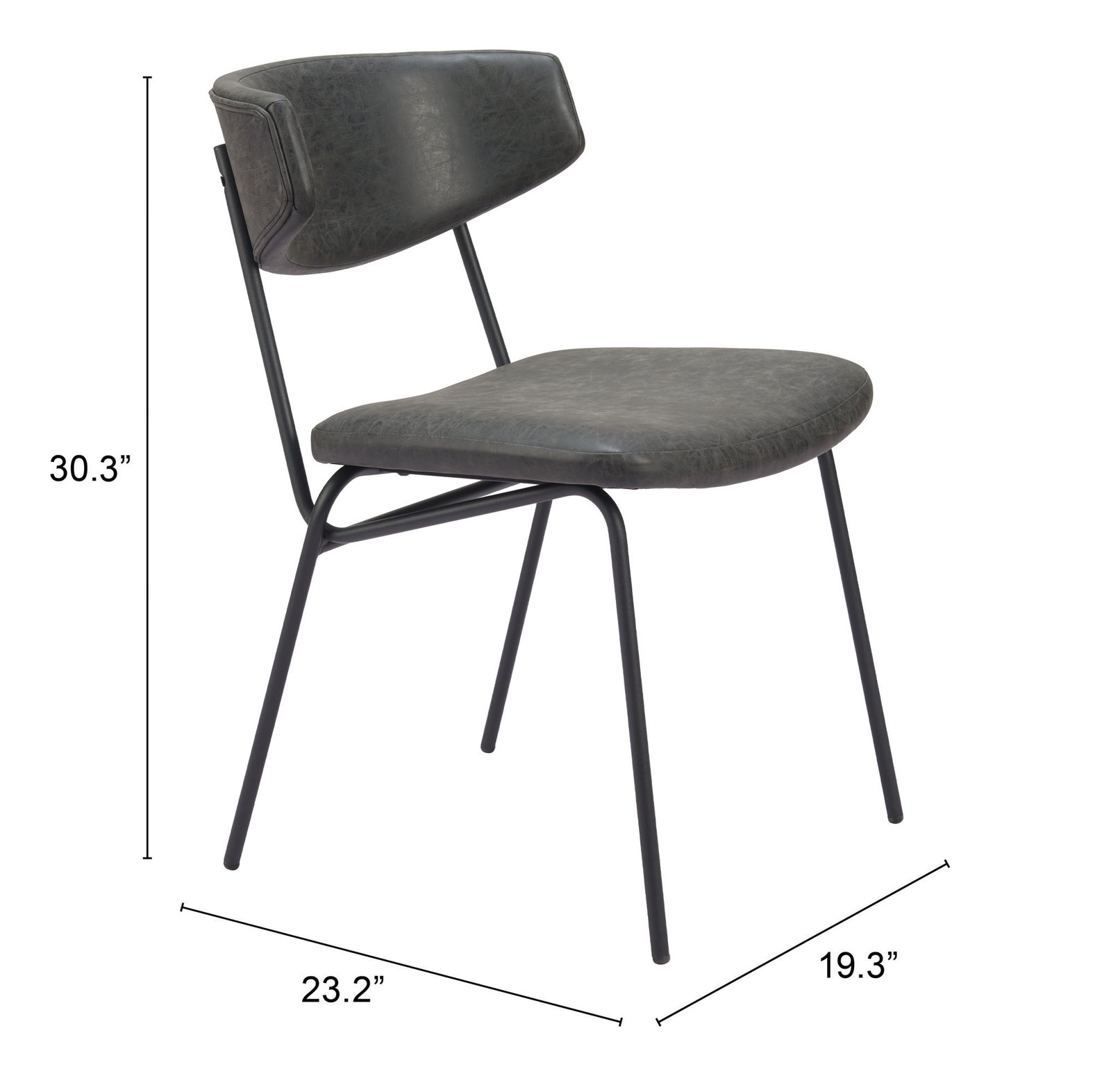 Charon Dining Chair (Set of 2) Vintage Black - Image 12