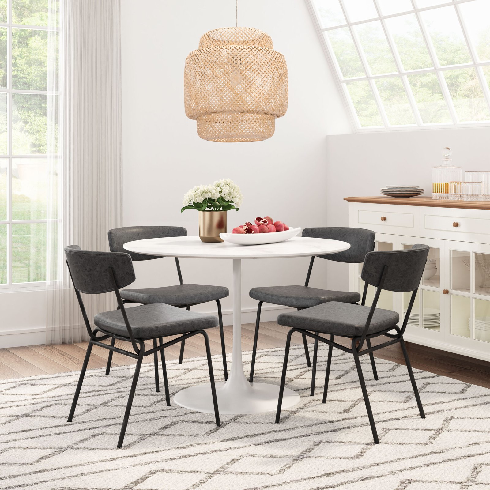 Charon Dining Chair (Set of 2) Vintage Black - Image 2