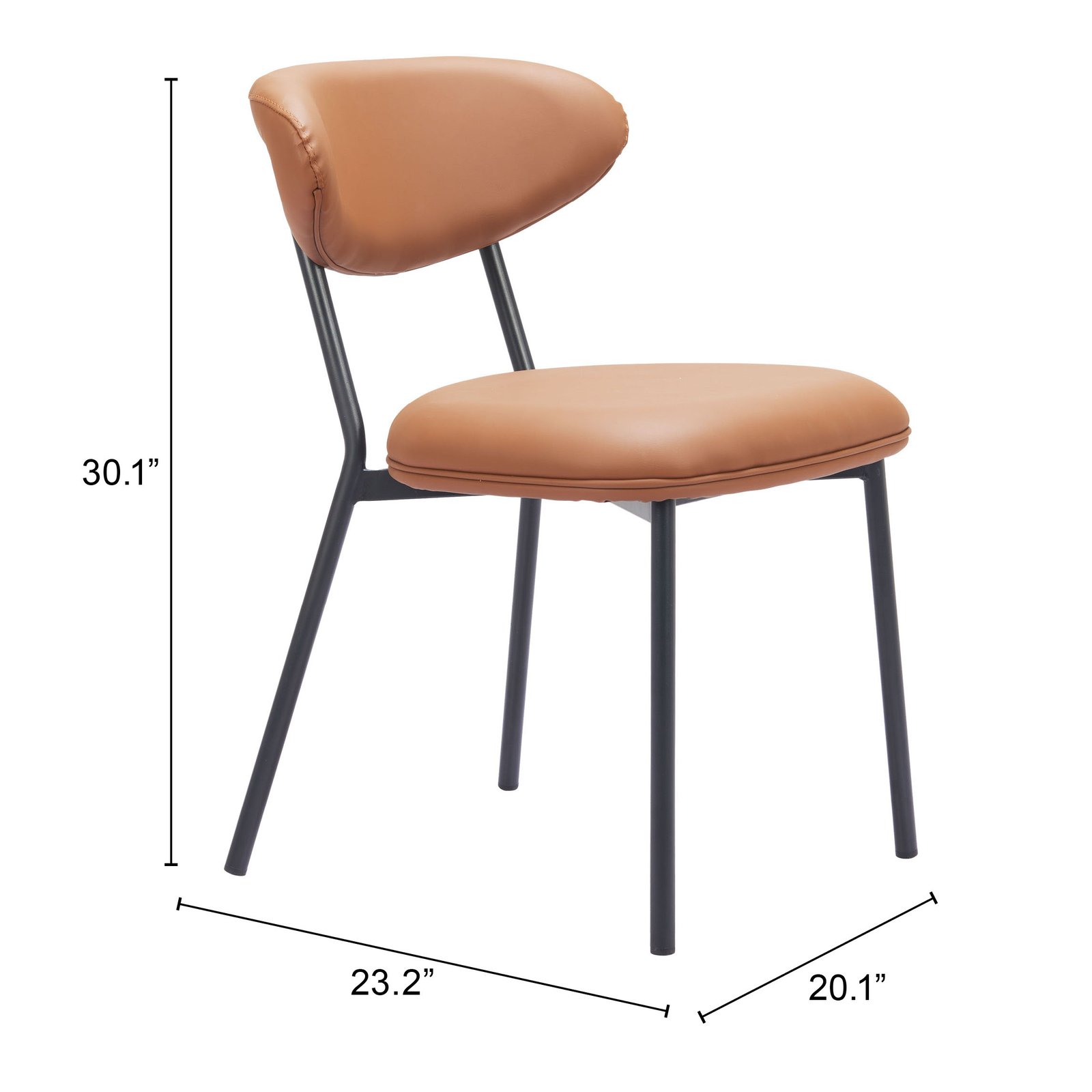 Rorun Dining Chair (Set of 4) Brown - Image 9