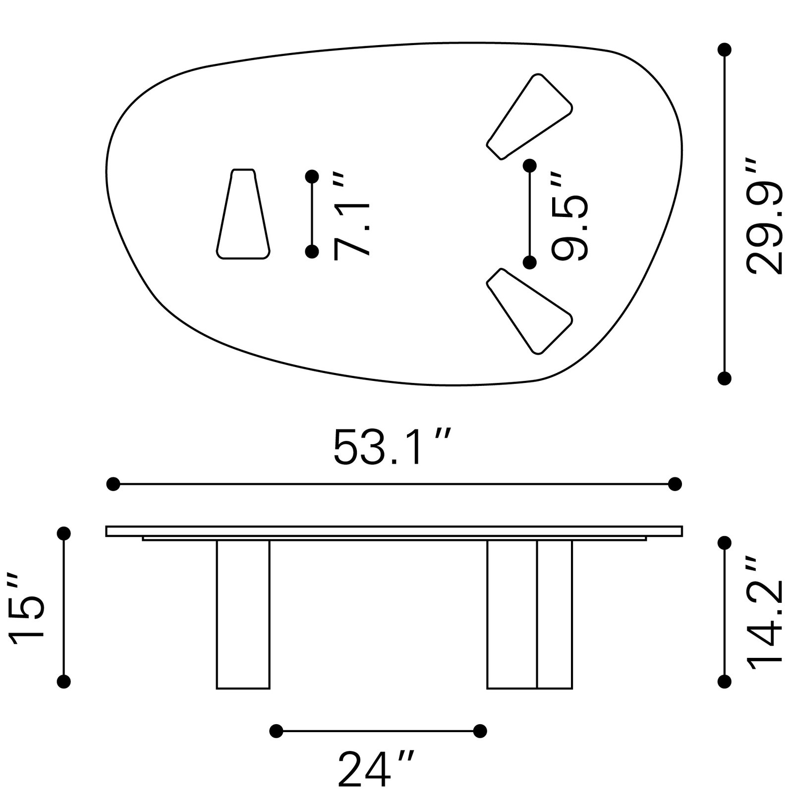 Aberdeen Coffee Table Black - Image 8