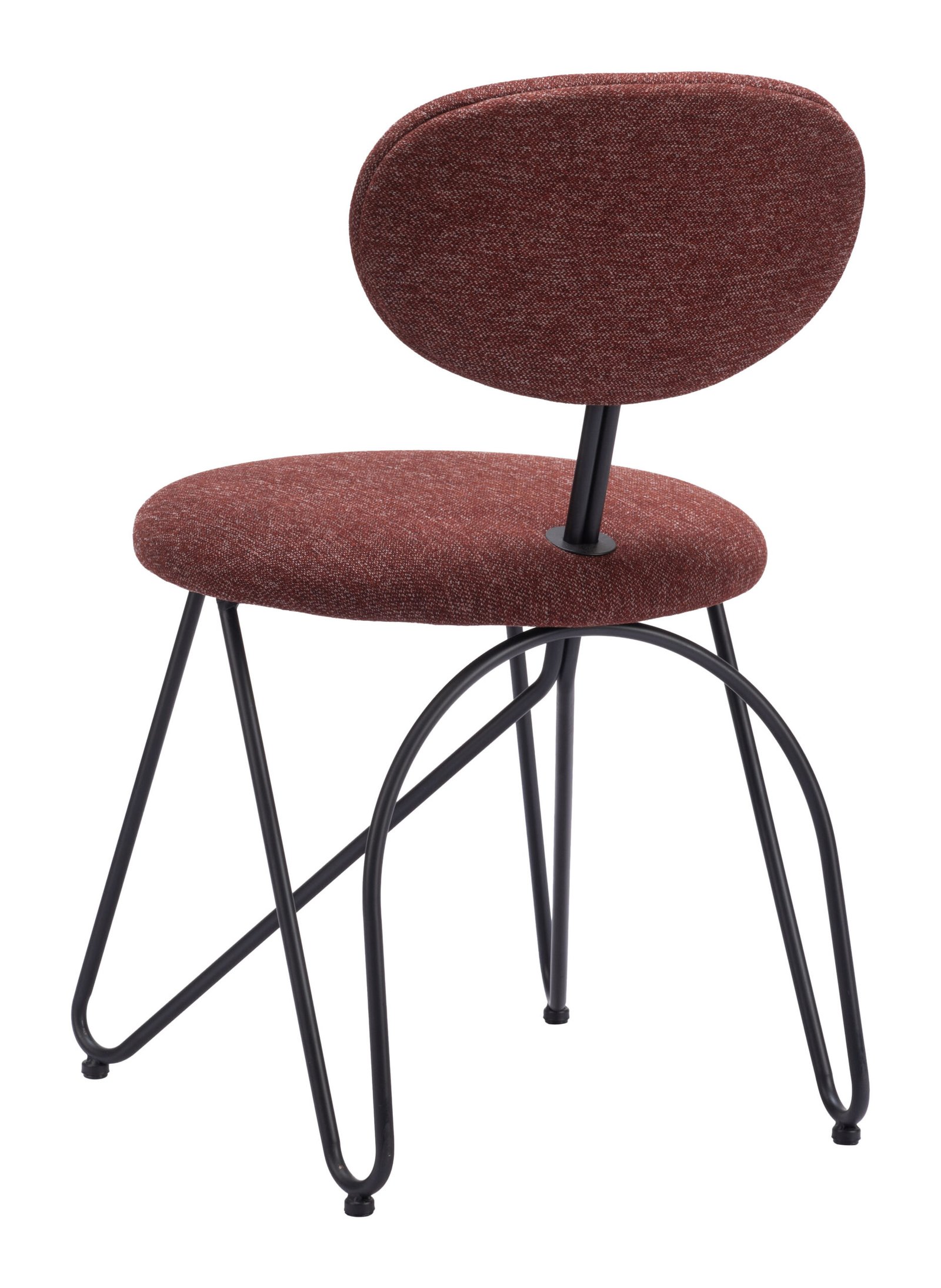 Novi Dining Chair (Set of 2) Maroon Brown - Image 5