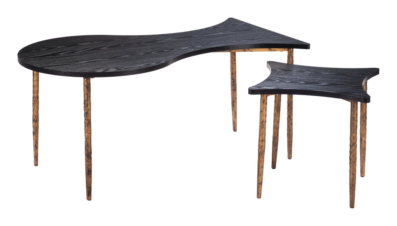 Norden Coffee Table Set (2-Piece) Black & Bronze - Image 2