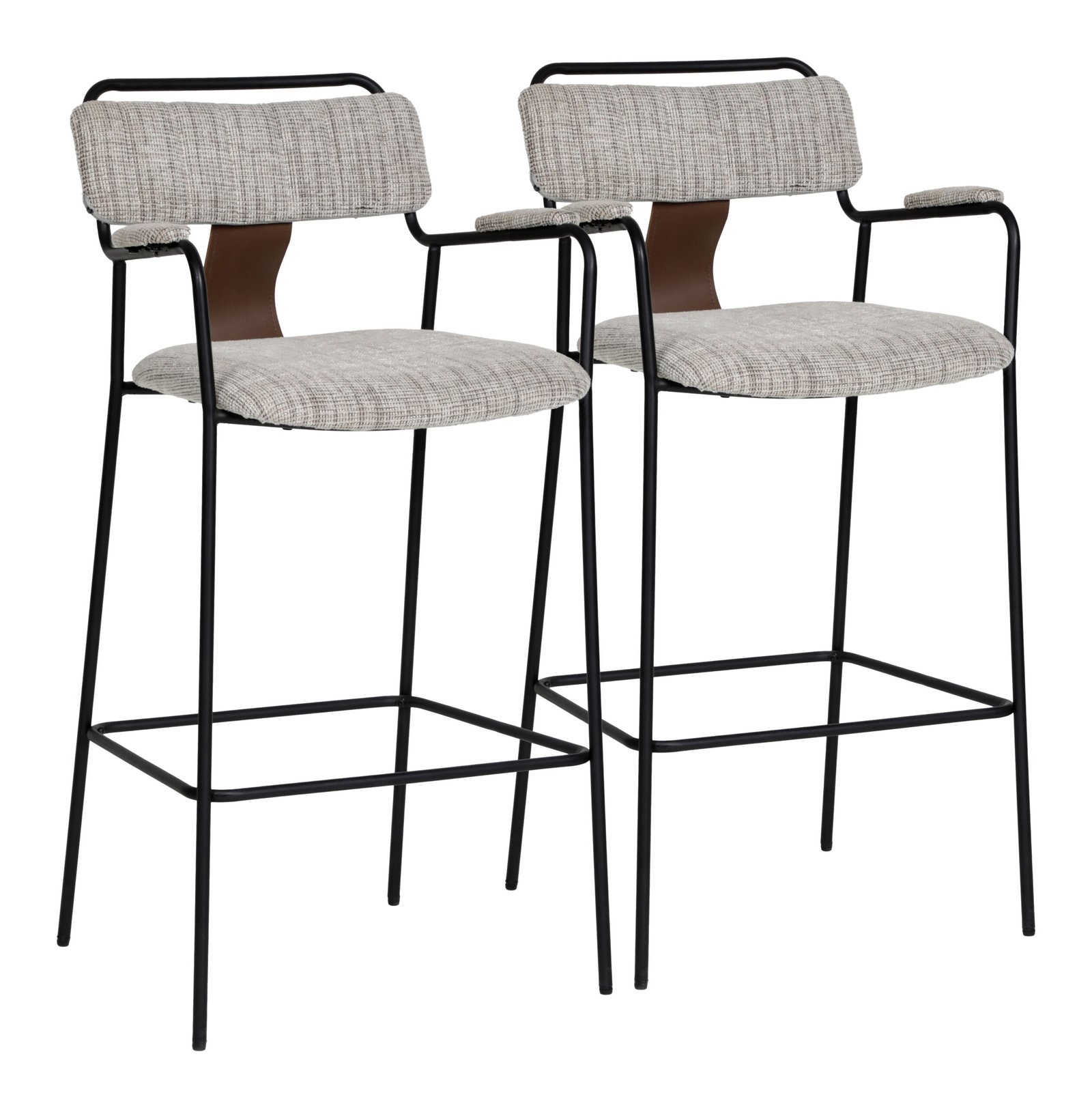 Couva Barstool (Set of 2) Gray Tweed - Image 9