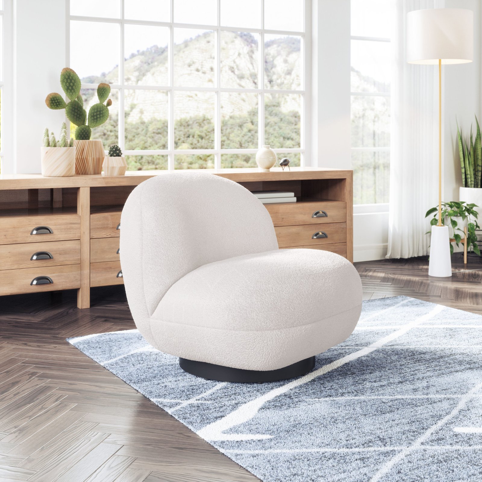 Myanmar Accent Chair Cream - Image 2