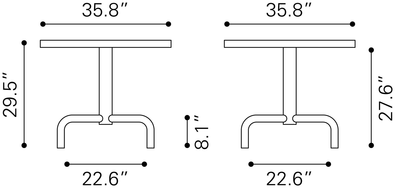 Neum Bistro Table Black - Image 9